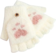 pletené rukavice pre dievčatá, zimné fleecové rukavice pre deti