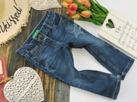 Benetton - oryginalne spodnie jeans , stars r 92