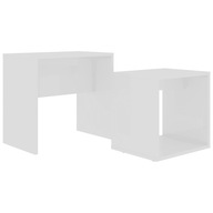 vidaXL Sada konferenčných stolíkov, biela, 48x30x45 cm