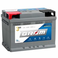 Akumulator GROM Premium 60Ah 600A EN DTR Lewy Plus
