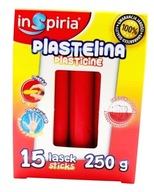 Plastelina czerwona 15 lasek 250g