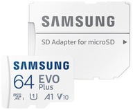 Karta pamięci Samsung EVO+ 64GB microSD +Adapter