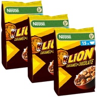 Nestle Lion Płatki śniadaniowe karmel czekolada x3