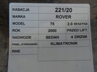 PANEL KLIMAANLAGE ROVER 75 2,0B JFC 101785