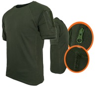 Wojskowa Koszulka T-Shirt DUTY Texar Olive z Kieszonką i Spandexem r.S