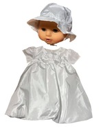 Sukienka niemowlęca Bombka + kapelusik biała 74cm