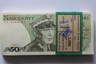 50 zł Świerczewski 1988 ser.KF Banknot z paczki