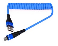 KABEL MICRO USB 1M ROZCIĄGANY SPRĘŻYNOWY SPIRALNY