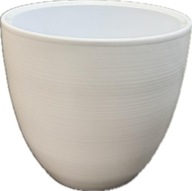 Osłonka donica duża 26 cm ceramiczna biała