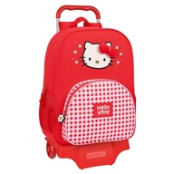 Školská taška s kolieskami Hello Kitty Spring červená