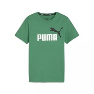 Puma Koszulka Dziecięca Bawełniana z Dużym Logo Zielona 58698576 # 176