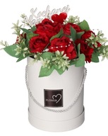 VIRÁGDOBOZ DOBOZ ANYÁK NAPJÁRA AJÁNDÉK MŰVIRÁG