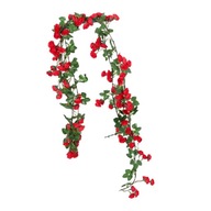 Umelé kvety Viniča Zelené Listy Girlanda 1,8M na Holiday Wall Red