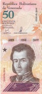 Banknot 50 Bolivar 2018