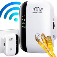 WZMACNIACZ Wi-Fi SYGNAŁU MOCNY REPEATER 300Mb/s KABEL LAN ZASIĘG 100M STAŁY