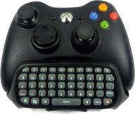 ORYGINALNY Pad BEZPRZEWODOWY xbox 360 CZARNY X360 + KLAWIATURA CHATPAD X360