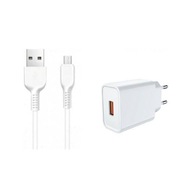 Ładowarka Sieciowa 22,5W USB 3.0 + Kabel USB - Micro USB Jellico C7 białe