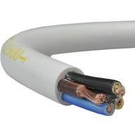 Przewód kabel warsztatowy OWY 5x10mm2 H05VV-F linka biały ELEKTROKABEL