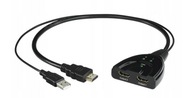 Hama 00121776 rozgałęźnik kablowy HDMI Czarny 52E232