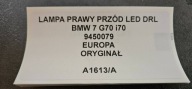 light right front LED DRL BMW 7 G70 I70 original EUROPA 9450079