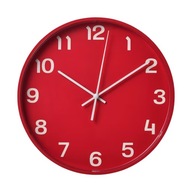 IKEA PLUTTIS nástenné hodiny červená