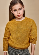 Sweterek Mayoral z ozdobnymi cekinami żółty 157