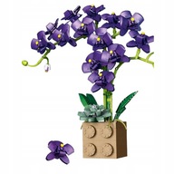 Építőkockák Virágok Orchidea lila Építőjáték 1369 db-os