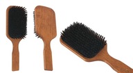 Szczotka do włosów drewniana z włosiem dzika w poduszce gumowej GORGOL