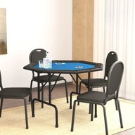 Skladací pokerový stôl pre 8 osôb modrý 108x108x75 cm