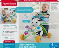 Fisher Price pchacz nowoczesny chodzik z guzikami