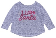 Szara bluzka I Love Santa PRIMARK 0-3 m 62 cm