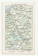 ELBLĄG/MORĄG/OSTRÓDA. Mapa kanału Elbląskiego. 1925.