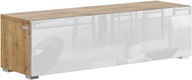 Závesný stolík 105 x 30 x 32 cm nočný stolík zlatý dub craft / biely lesk