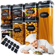 ÉTELTÁROLÓ DOBOZOK MŰANYAG KONYHAI FEDÉLLEL 7DB-OS SZETT MONTESSA