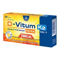 D-Vitum Forte 2000 j.m., vit. D a K2 MK-7, 60 ks