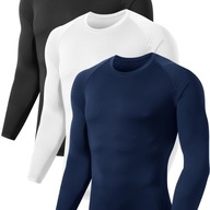 3 szt. Męska koszulka sportowa z długim rękawem Dostępne kolory: L-XXL
