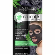 EVELINE CANNABIS Čistiaca uhlíková maska 3v1.