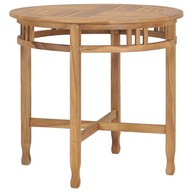 Jedálenský stôl Ø 80 cm masívne teakové drevo