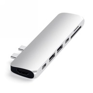 Satechi Pro Hub Adapter - aluminiowy Hub z podwójnym USB-C do MacBook (2x U