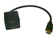 Kabel HDMI ROZDZIELACZ NA 2 PORTY GOLD