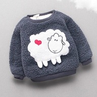 Sweter zima nowe dziecięce pluszowe ocieplany swet