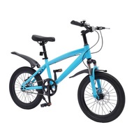 Detský horský bicykel 18" modrý s pumpou Chlapci vo veku 6-12 rokov