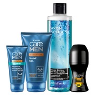 AVON Zestaw kosmetyków 4w1 dla mężczyzn Care Men + Kulka + Żel 250ml