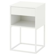 IKEA VIKHAMMER Nočný stolík biely 40x39 cm