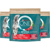 Purina ONE Sterilcat Bifensis hovädzie 3 x 1,5 kg