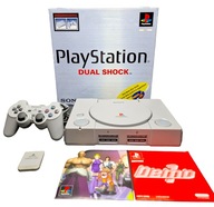 ZADBANA KONSOLA PLAYSTATION 1 PSX PS1 SCPH-7502 B PUDEŁKO BOX komplet