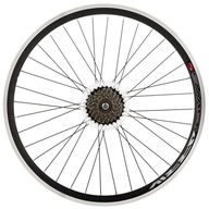 Koło 26 Tylne Czarne ALU + Wolnobieg 7rz Shimano