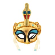 Kostium egipski nakrycie głowy karnawał Halloween Rave rekwizyty fotograficzne maska 22x21cm