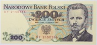 Banknot 200 zł 1986 rok - Seria DF