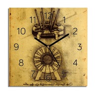 Dizajn náčrt starožitnosti sklenené hodiny s foto 30x30